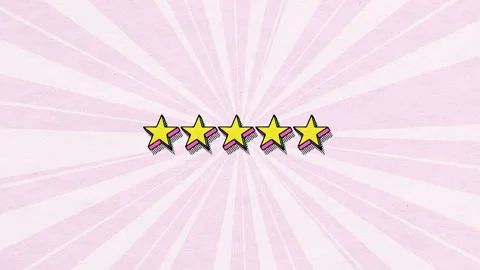 Dynamic motion of rating five stars in comics style Stock Footage 247876658