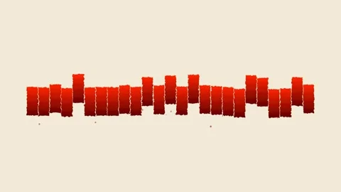 Dynamic motion of red bars in abstract digital animation for modern visual .. Stockbeeldmateriaal 342620008