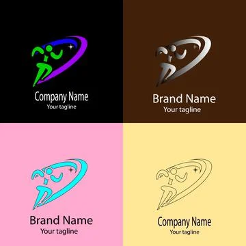 Dynamic Motion Symbol logo Stock Illustration