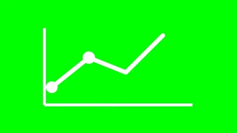 Dynamic motion of upward trending graph in vibrant green background for bus.. 스톡 동영상 338313857