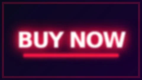 Dynamic motion of vibrant buy now neon sign for advertising and marketing c.. Видео 338313420