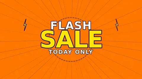 Dynamic motion of a vibrant flash sale advertisement with bold text and ene.. 库存影片 342568868