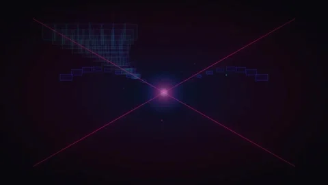 Dynamic motion of vibrant purple light burst in space creating futuristic v.. Stock Footage 342764197