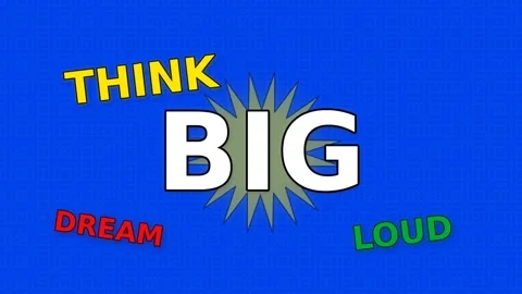 Dynamic Motion Video of Colorful Think Big Words with Loud Dream and Bright.. 库存影片 342558509