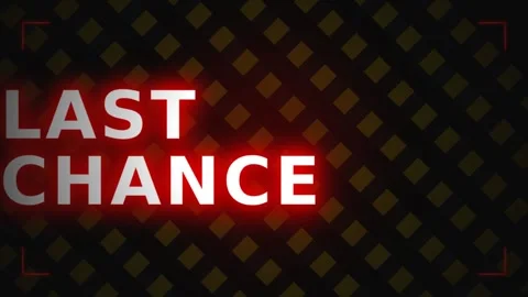 Dynamic motion video emphasizing urgency with Last Chance text in vibrant r.. 動画素材 338313436
