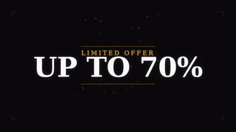 Dynamic motion video showcasing limited time offer with up to 70 percent di.. 库存影片 342567730