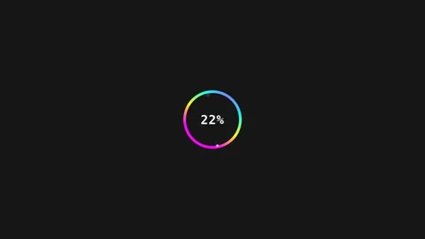 Dynamic motion video showcasing vibrant colorful spinning circle with progr.. Stock Footage 342564607