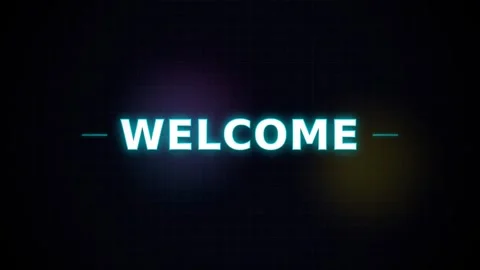 Dynamic Motion Welcome Text Animation in Multiple Colors for Modern Digital.. Stock Footage 342622485