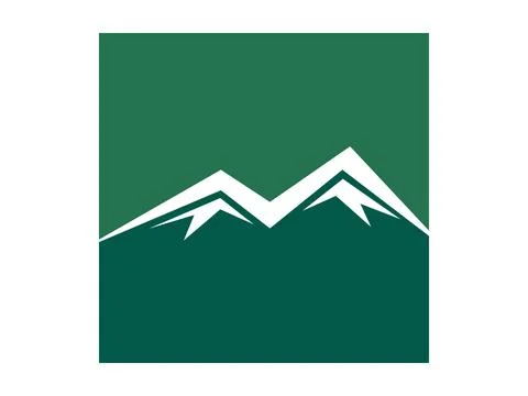 Dynamic Mountain Climbing Icon Vector Design Stock Illustration