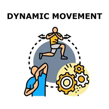 Dynamic movement exercise performance for physical activity and healthy lif.. Illustration