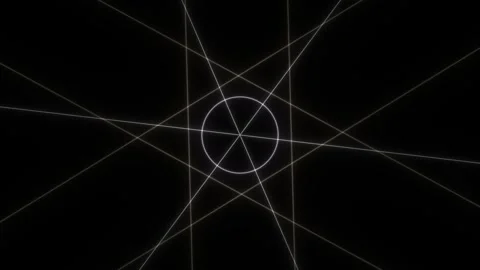 Dynamic movement of geometric shapes in dark background Stock Footage 339375265