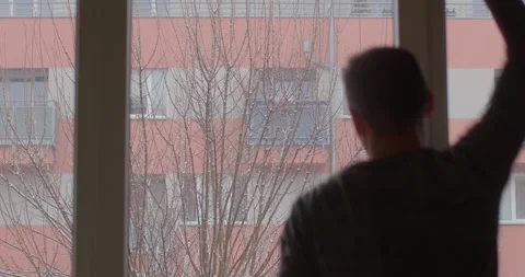 Dynamic Movement in Indoor Setting with Urban View Stock Footage 316490806