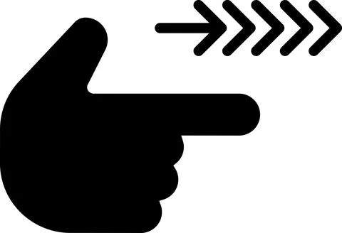 Dynamic moving arrow symbol isolated on transparent background Stock Illustration