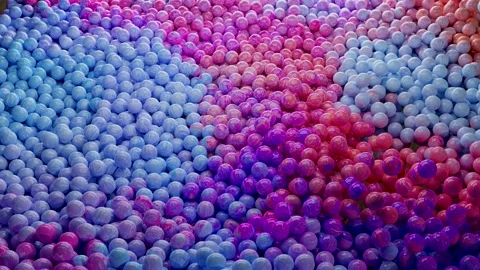 Dynamic moving balls, gradient color, rainbow hue, Particle, pastel colors, Stock Footage 247786377