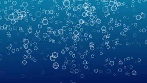 Dynamic Moving Water Bubbles on Blue Gradient Background Stock Footage 319472920