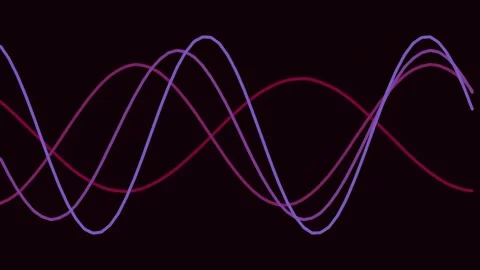 Dynamic multi-color abstract data flow waves looping seamlessly on dark scree Stock Footage 340378844