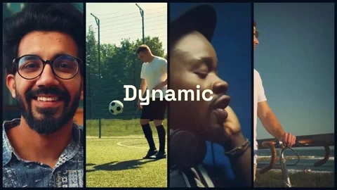 Dynamic Multiscreen Opener Split Screen Intro | Modern Grid Reveal After Effects stock