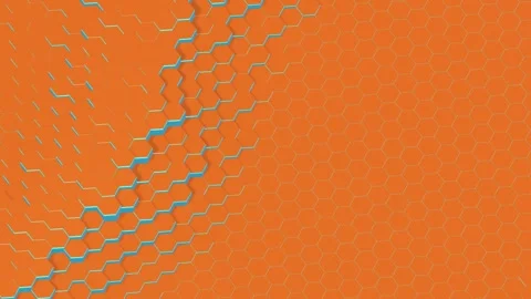 Dynamic Natural Wave Body Flush Hexagon Caps Stock Footage 341849623