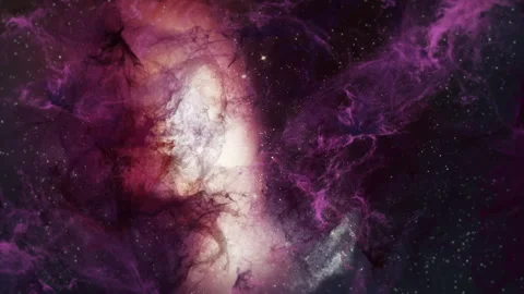 Dynamic Nebula Clouds Light Flare Loop Stock Footage 315748326