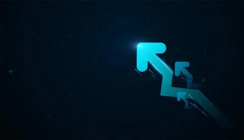 The Dynamic neon arrows Pointing backward, A groups of back directed pointi.. Stock Illustration