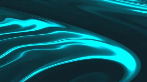 Dynamic Neon Blue Liquid Flow Abstract Pattern. Stock Illustration