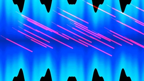 Dynamic neon blue liquid wave abstract background for tech visualization Stock Footage 337704022