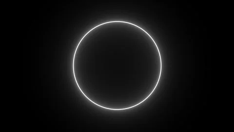 Dynamic neon circle changing colors animation loop, for futuristic backgrounds Stock Footage 336060512