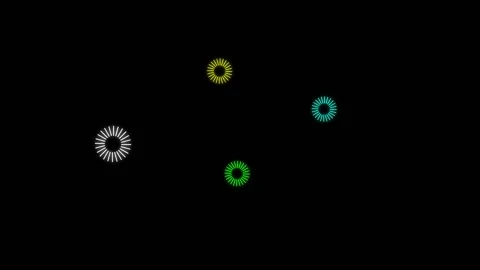 Dynamic neon circles abstract animation colorful glowing rays motion graphi.. Stock Footage 321456697