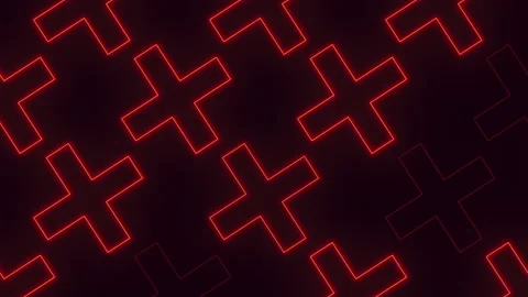 Dynamic neon crosses on black background modern and bold pattern Stock Footage 289231885
