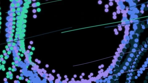 Dynamic Neon Dots and Lines Abstract Motion Background Stock Footage 329594199