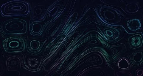 Dynamic neon flow abstract pattern against dark backdrop Stock Illustration