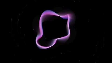 Dynamic Neon Fluid Circle Audio Waveform Siri Style Motion Background 库存影片 343625771