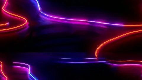 Dynamic Neon Futuristic Loop with Psychedelic Abstract Seamless Animation Stock Footage 315383092