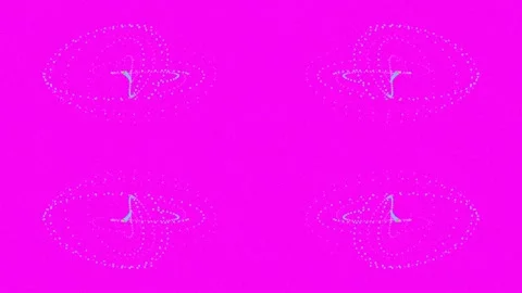 Dynamic neon geometric HUD element loop for sci-fi digital broadcast Stock Footage 336536280