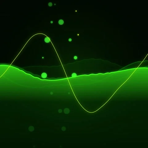 Dynamic neon green abstract wave background for technology and digital moti.. Stock Footage 345690655