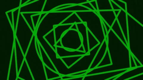 Dynamic Neon Green Geometric Abstract Tech Background Loop Video Seamless O.. Stock Footage 342205578