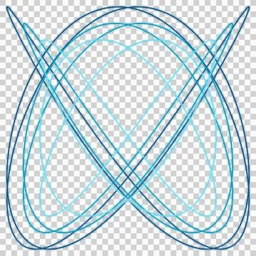 Dynamic neon harmonic oscillation loop transparent PNG Фото
