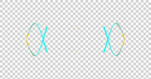Dynamic neon infinity symbols with glowing accents Stock Illustration