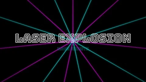 Dynamic Neon Laser Explosion Effect Background for Sci-Fi Visualizations Stock Footage 336804964