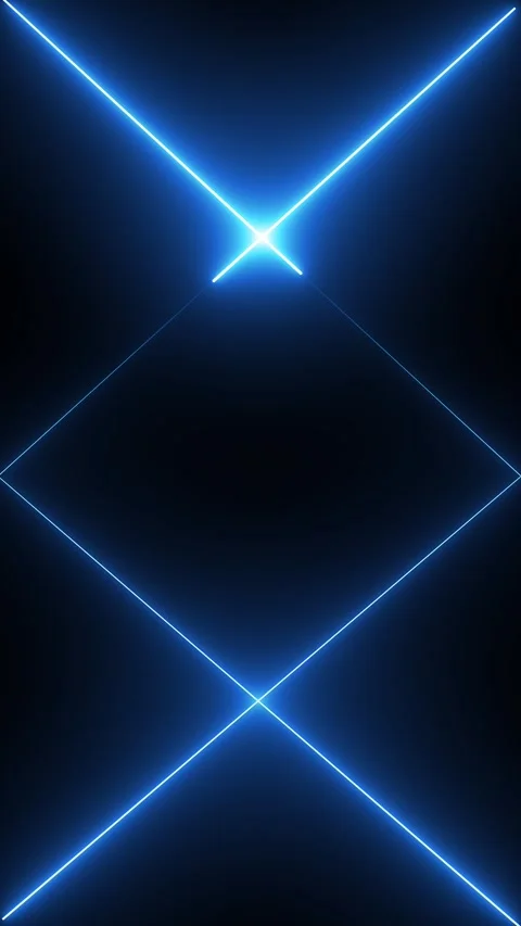 Dynamic neon light lines forming abstract shapes. Stockbeeldmateriaal 331898387