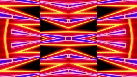 Dynamic neon light patterns for captivating VJ loop performances Video stock 294169925
