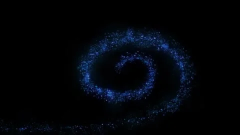 Dynamic Neon Light Streaks and Glowing Gold Particles in 4K Stock Footage 293833618