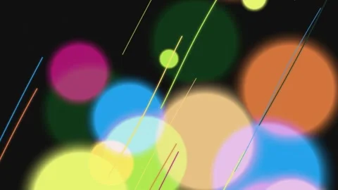 Dynamic Neon Light Streaks and Bokeh Circles Animation 스톡 동영상 330096115