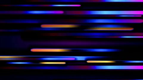 Dynamic neon light streaks create vibrant motion background, perfect for tech pr Stock Footage 321395259