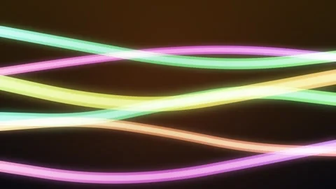 Dynamic neon light trails create an abstract and captivating visual experience Stock Footage 325773409