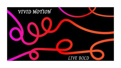 Dynamic neon line artwork on dark background with motion feel Stock Illustration