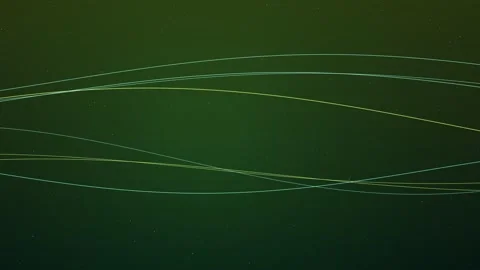 Dynamic Neon Lines Flowing on Dark Green Background Stock Footage 327338856