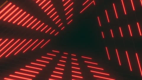 Dynamic neon-lit tunnel with energizing diagonal pattern Stock Footage 255992328
