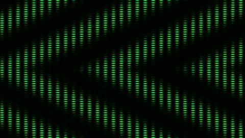 Dynamic neon orange digital equalizer background showing data stream movement Stock Footage 336171343