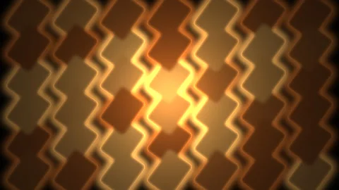 Dynamic neon orange yellow rectangle shapes flash on retro background Stock Footage 319748200